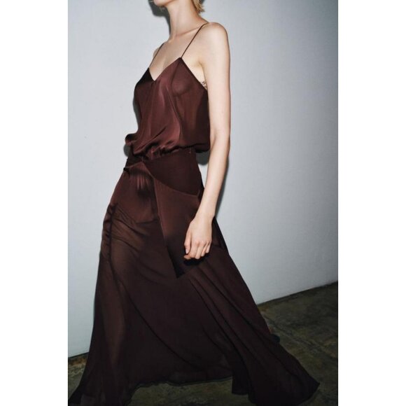 ZARA LONG COMBINED DRESS - Picture 3 of 6